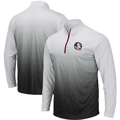 Men's Colosseum Gray Florida State Seminoles Magic Team Logo Quarter-Zip Jacket