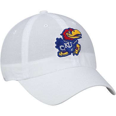 Men's Top of the World White Kansas Jayhawks Staple Adjustable Hat
