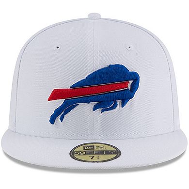 Men's New Era White Buffalo Bills Omaha 59FIFTY Fitted Hat