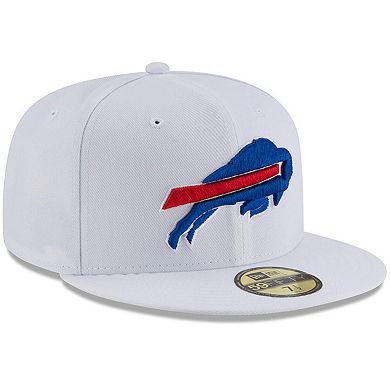 Men's New Era White Buffalo Bills Omaha 59FIFTY Fitted Hat