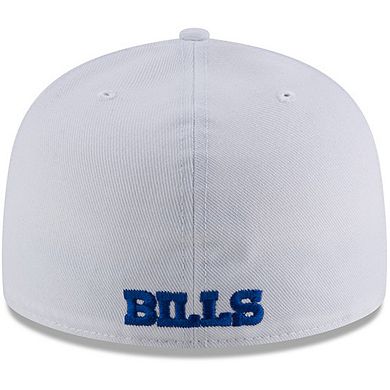 Men's New Era White Buffalo Bills Omaha 59FIFTY Fitted Hat