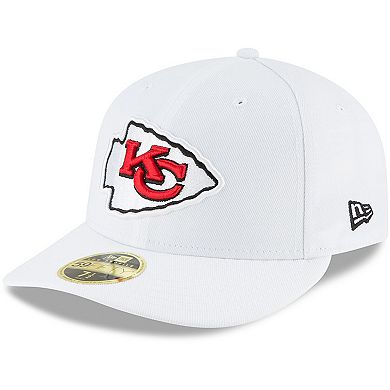 Men's New Era White Kansas City Chiefs Omaha Low Profile 59FIFTY Fitted Hat
