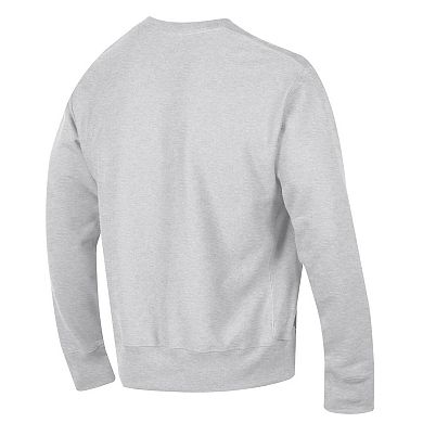 Men's Champion Gray West Virginia Mountaineers Arch Over Logo Reverse Weave Pullover Sweatshirt