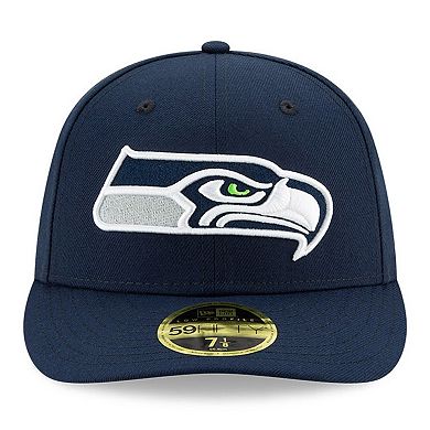 Men's New Era Navy Seattle Seahawks Omaha Low Profile 59FIFTY Structured Hat