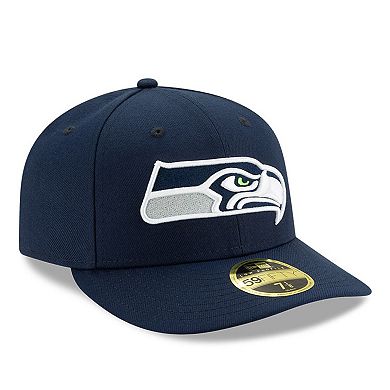 Men's New Era Navy Seattle Seahawks Omaha Low Profile 59FIFTY Structured Hat