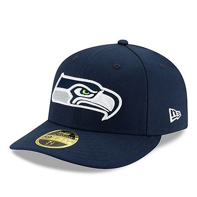 Men's New Era Navy Seattle Seahawks Omaha Low Profile 59FIFTY Structured Hat