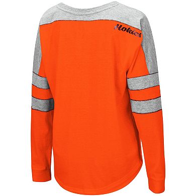 Women's Colosseum Orange Virginia Tech Hokies Trey Dolman Long Sleeve T-Shirt