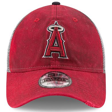 Men's New Era Red Los Angeles Angels Team Rustic 9TWENTY Adjustable Hat