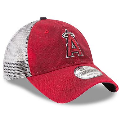 Men's New Era Red Los Angeles Angels Team Rustic 9TWENTY Adjustable Hat