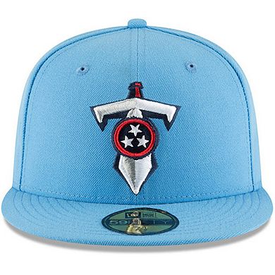 Men's New Era Light Blue Tennessee Titans Omaha 59FIFTY Fitted Hat