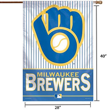 WinCraft Milwaukee Brewers 28" x 40" Glove Logo Single-Sided Vertical Banner