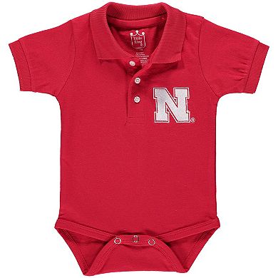 Infant Scarlet Nebraska Huskers Polo Bodysuit
