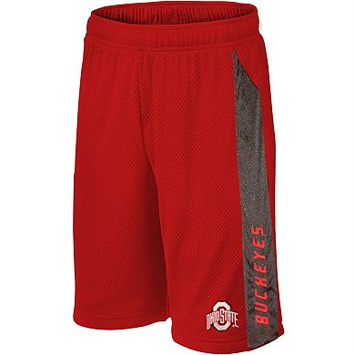 Men's Scarlet Ohio State Buckeyes Big & Tall Textured Inserts Mesh Shorts