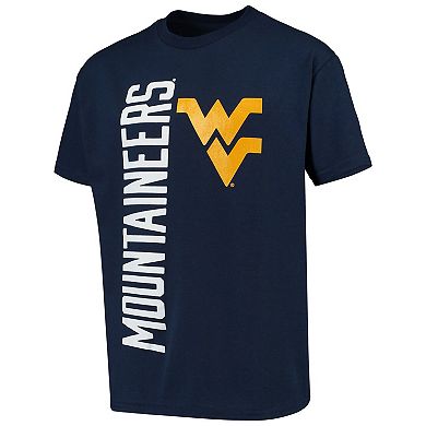 Youth Navy West Virginia Mountaineers Vertical Leap T-Shirt