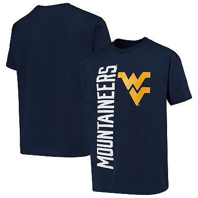 Youth Navy West Virginia Mountaineers Vertical Leap T-Shirt