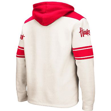 Men's Colosseum Cream Nebraska Huskers 2.0 Lace-Up Pullover Hoodie