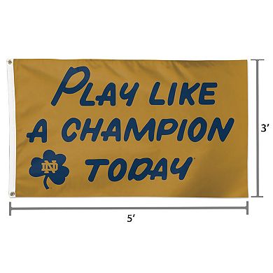 WinCraft Notre Dame Fighting Irish Deluxe Play Like A Champion 3' x 5' Flag