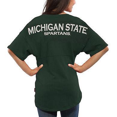 Women's Green Michigan State Spartans Spirit Jersey Oversized T-Shirt