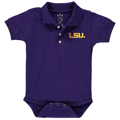 Infant Purple LSU Tigers Polo Bodysuit