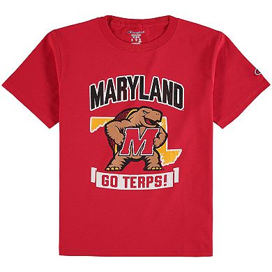 Youth Champion Red Maryland Terrapins Strong Mascot T-Shirt