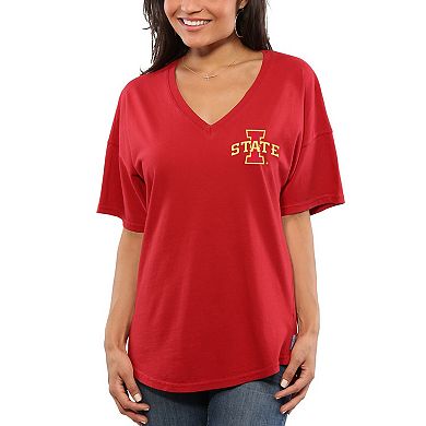 Women's Cardinal Iowa State Cyclones Spirit Jersey Oversized T-Shirt