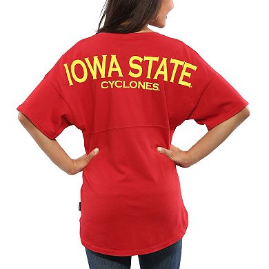 Women's Cardinal Iowa State Cyclones Spirit Jersey Oversized T-Shirt