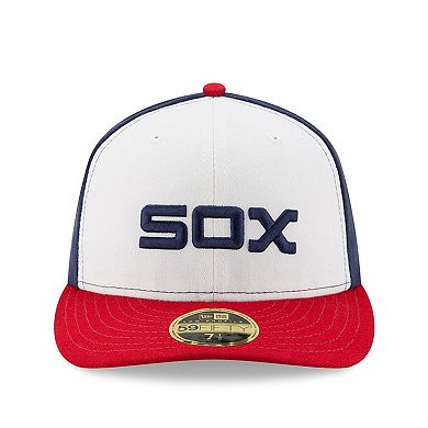 Men's New Era White/Red Chicago White Sox Alternate Authentic Collection On-Field Low Profile 59FIFTY Fitted Hat