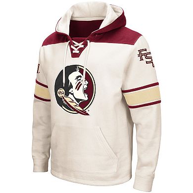 Men's Colosseum Cream Florida State Seminoles 2.0 Lace-Up Hoodie