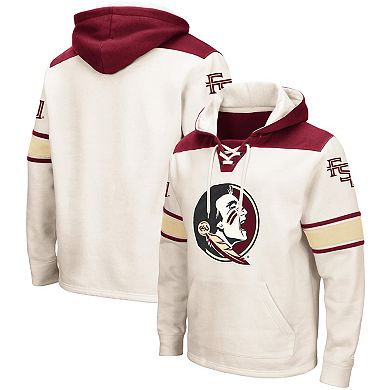 Men's Colosseum Cream Florida State Seminoles 2.0 Lace-Up Hoodie