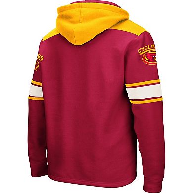 Men's Colosseum Cardinal Iowa State Cyclones 2.0 Lace-Up Pullover Hoodie