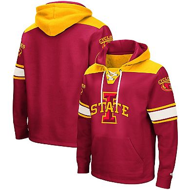 Men's Colosseum Cardinal Iowa State Cyclones 2.0 Lace-Up Pullover Hoodie