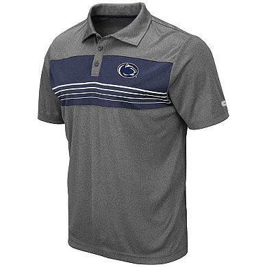 Men's Colosseum Heathered Charcoal Penn State Nittany Lions Smithers Polo