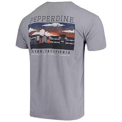 Pepperdine Waves Comfort Colors Campus Scenery T-Shirt - Gray