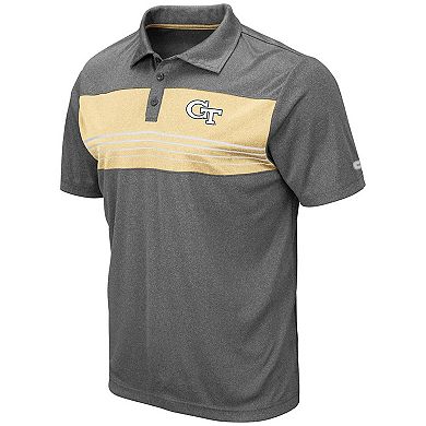 Men's Colosseum Heathered Charcoal Georgia Tech Yellow Jackets Smithers Polo