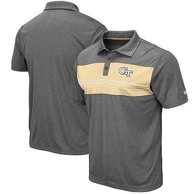 Men's Colosseum Heathered Charcoal Georgia Tech Yellow Jackets Smithers Polo