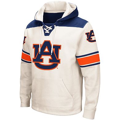 Men's Colosseum Cream Auburn Tigers 2.0 Lace-Up Hoodie