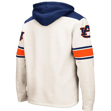 Men's Colosseum Cream Auburn Tigers 2.0 Lace-Up Hoodie