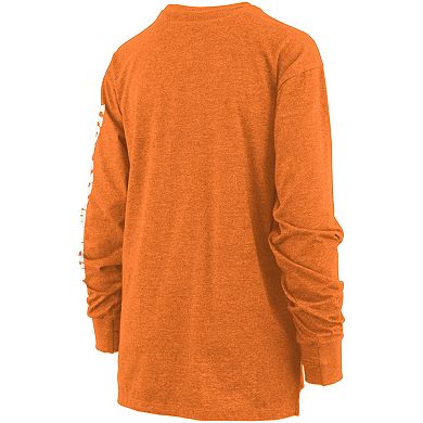 Women's Pressbox Tennessee Orange Tennessee Volunteers Plus Size Two-Hit Canyon Long Sleeve T-Shirt