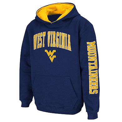 Youth Colosseum Navy West Virginia Mountaineers 2-Hit Team Pullover Hoodie