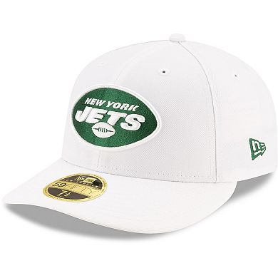Men's New Era White New York Jets Omaha Low Profile 59FIFTY Fitted Hat