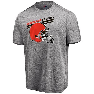 Men's Majestic Heathered Gray Cleveland Browns Showtime Pro Grade T-Shirt