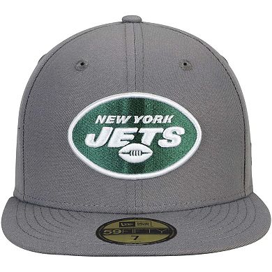 Men's New Era Graphite New York Jets Storm 59FIFTY Fitted Hat