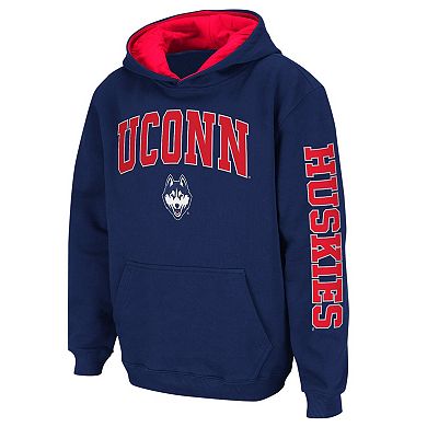 Youth Colosseum Navy UConn Huskies 2-Hit Team Pullover Hoodie