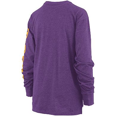 Women's Pressbox Purple LSU Tigers Two-Hit Canyon Long Sleeve T-Shirt