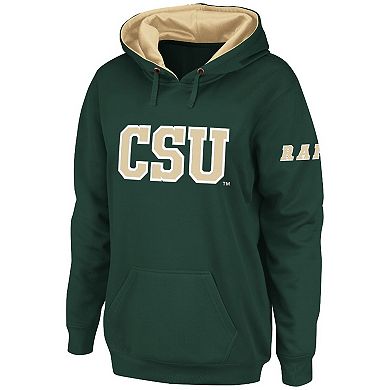 Women's Stadium Athletic Green Colorado State Rams Big Logo Pullover Hoodie