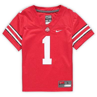 Preschool Nike #1 Scarlet Ohio State Buckeyes Untouchable Football Jersey