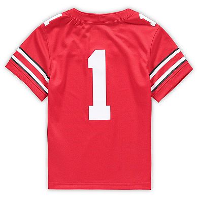 Preschool Nike #1 Scarlet Ohio State Buckeyes Untouchable Football Jersey