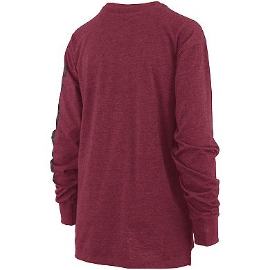 Women's Pressbox Garnet South Carolina Gamecocks Two-Hit Canyon Long Sleeve T-Shirt