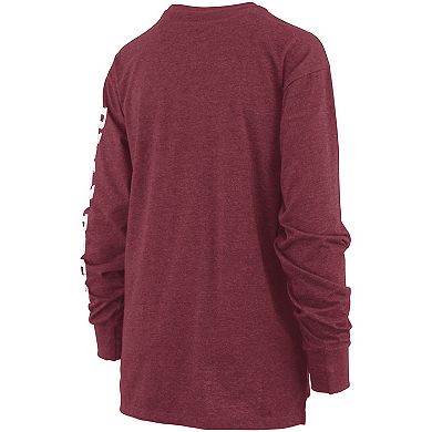 Women's Pressbox Maroon Mississippi State Bulldogs Two-Hit Canyon Long Sleeve T-Shirt