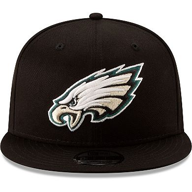 Men's New Era Black Philadelphia Eagles Basic 9FIFTY Adjustable Snapback Hat